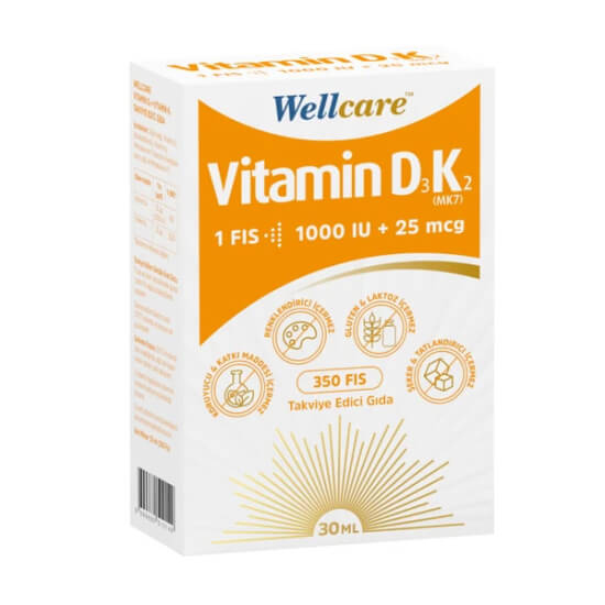  Wellcare Vitamin D3 K2 30 ml - 1