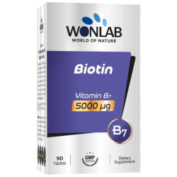 Wonlab Biotin 5000 mg 90 Tablet - Wonlab