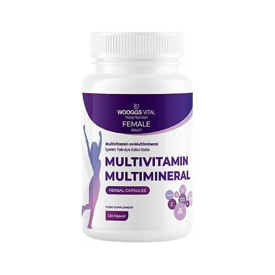 Wooggs Vital Multivitamin ve Multimineral Female Iteg 120 Kapsül - 1