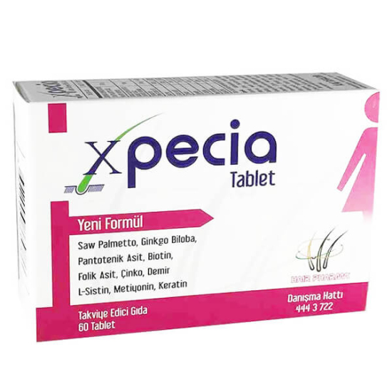 Xpecia Bayanlar İçin 60 tablet kapsül gıda takviyesi, biotin çinko folik asit içeren kadınlara özel saç desteği ürünü- 1