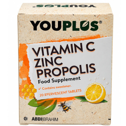 Youplus Vitamin C Çinko Propolis 20 Efervesan Tablet - Abdi İbrahim