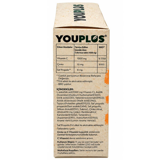 Youplus Vitamin C Çinko Propolis 20 Efervesan Tablet - 4