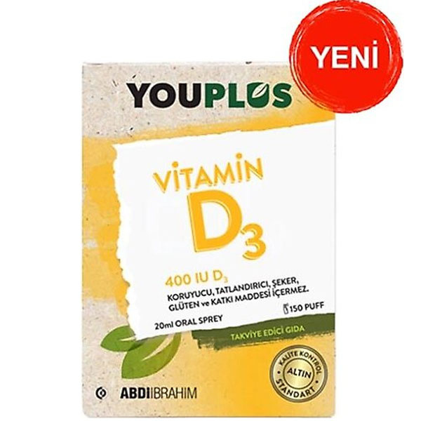 Youplus Vitamin D3 400 IU Oral Sprey 20 ML