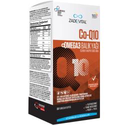 Zade Vital - Zade Vital Co Q10 Omega3 Balık Yağı 1000 mg 30 Yumuşak Kapsül Zade Vital - Zade Vital Co Q10 Omega3 Balık Yağı 1000 mg 30 Yumuşak Kapsül