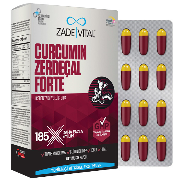 Zade Vital Curcumin Forte 1000 mg 40 Kapsül