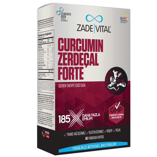 Zade Vital Curcumin Forte 1000 mg 40 Kapsül
