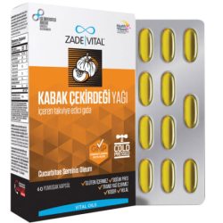 Zade Vital Kabak Çekirdeği Yağı 60 Yumuşak Kapsül - Zade Vital