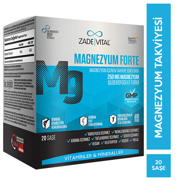 Zade Vital Magnezyum Forte 20 Şase