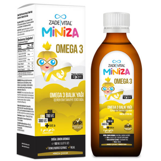  Zade Vital Miniza Omega 3 Balık Yağı 150 ml - 1