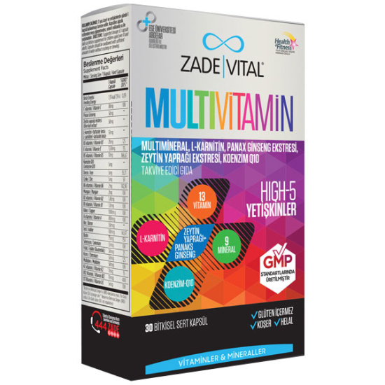 Zade Vital Multivitamin 30 Bitkisel Kapsül - 1