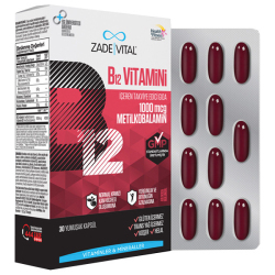 Zade Vital - Zade Vital Vitamin B12 1000 mg 30 Yumuşak Kapsül Zade Vital - Zade Vital Vitamin B12 1000 mg 30 Yumuşak Kapsül